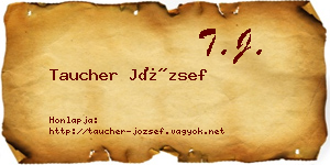 Taucher József névjegykártya
