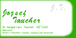 jozsef taucher business card